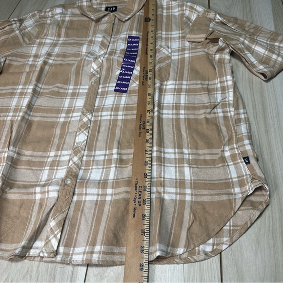 Gap Women's Soft Cotton Relaxed Fit Button Up Flannel Shirt Size XXLarge -New - Picture 8 of 11